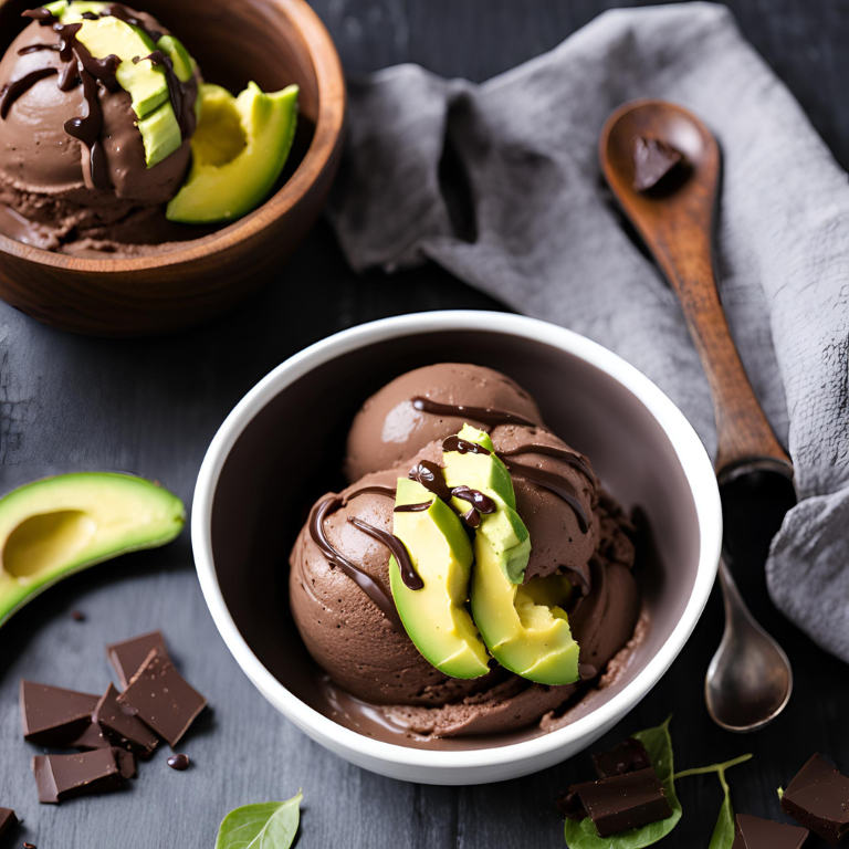 Dark Chocolate Avocado Ice Cream