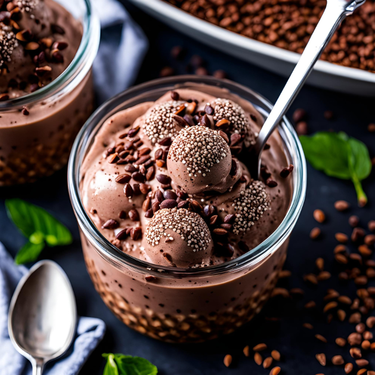 Chocolate Chia Seed Ice Cream
